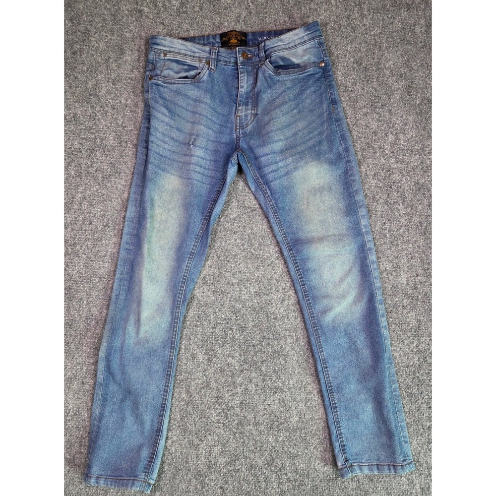 Copper & Oak Slim Straight Jeans Mens 30x30 Blue Medium Wash Denim